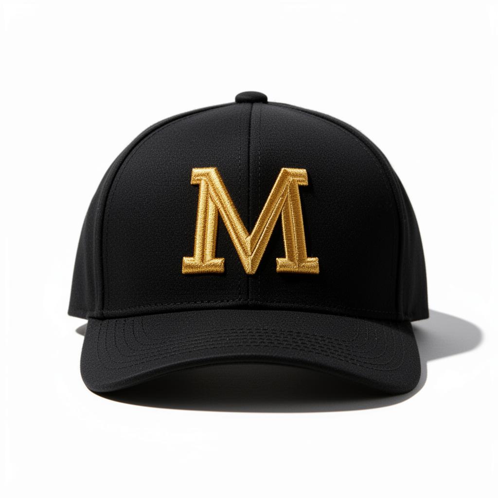 Gold M snapback